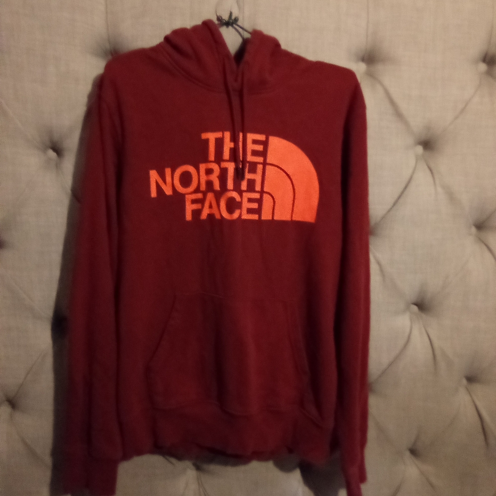 The North Face Red / Orange Hooded Sweatshirt